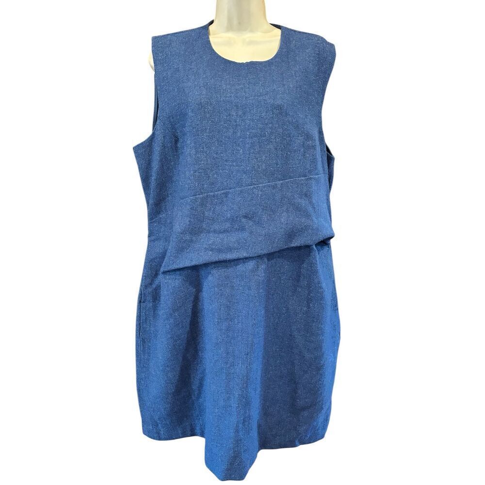 FRANCES VALENTINE Callista Wool-Blend Dress in Blue NWT Size Small - Picture 3 of 8